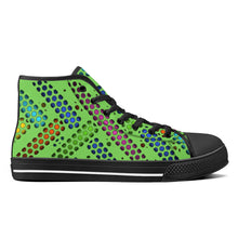 Load image into Gallery viewer, Ti Amo I love you - Exclusive Brand - Pastel Green - Deco Dots - High-Top Canvas Shoes - Black Soles
