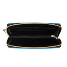 Load image into Gallery viewer, Ti Amo I love you - Exclusive Brand  - Medium Cyan Blue- Bee Kind - Zipper Purse Clutch Bag
