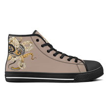 Load image into Gallery viewer, Ti Amo I love you - Exclusive Brand - Quicksand - Octopus - High-Top Canvas Shoes - Black
