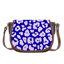 Load image into Gallery viewer, Ti Amo I love you - Exclusive Brand - Deep Blue &amp; Perfume Animal Pattern - Saddle Bag
