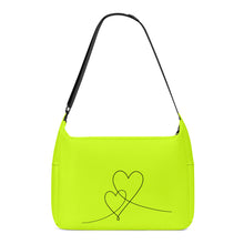 Load image into Gallery viewer, Ti Amo I love you - Exclusive Brand  - Arctic Lime - Double Script Heart - Journey Computer Shoulder Bag
