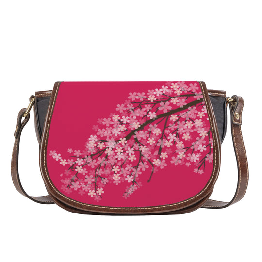 Ti Amo I love you-  Exclusive Brand - Cerise Red 2 - Blossom - Saddle Bag