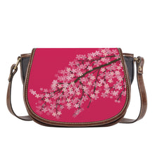 Load image into Gallery viewer, Ti Amo I love you-  Exclusive Brand - Cerise Red 2 - Blossom - Saddle Bag
