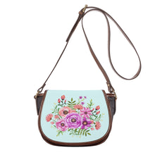 Load image into Gallery viewer, Ti Amo I love you - Exclusive Brand - Light Cyan - Floral Bouquet - Saddle Bag
