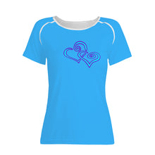 Load image into Gallery viewer, Ti Amo I love you - Exclusive Brand - Medium Cyan Blue -  Double Cyan Heat - Women&#39;s T shirt
