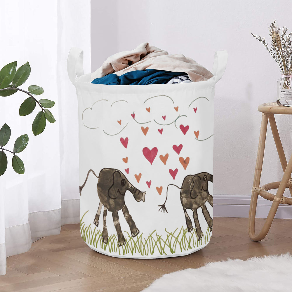 Ti Amo I love you - Exclusive Brand - Round Laundry Basket
