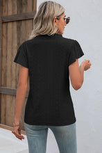 Load image into Gallery viewer, Eyelet Notched Flutter Sleeve T-Shirt
