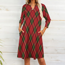 Load image into Gallery viewer, Ti Amo I love you - Exclusive Brand - 10 Styles -  Winter Christmas Patterns - 7-point Sleeve Dresses - Sizes S-5XL
