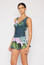 Load image into Gallery viewer, Womens - Marina West Swim Full Size Clear Waters Swim Dress in Aloha Forest - Sizes S-3XL
