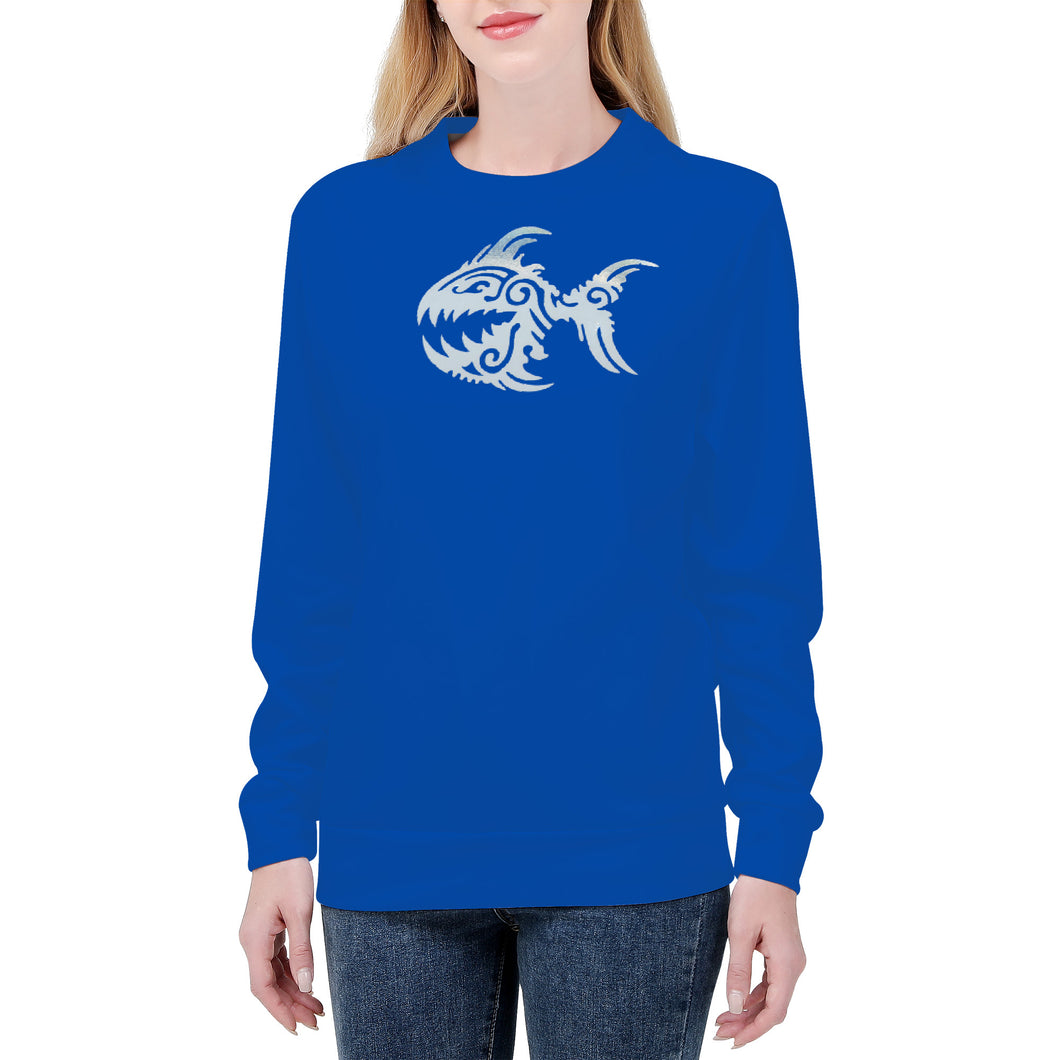 Ti Amo I love you - Exclusive Brand - Dark Blue -  Angry Fish - Women's Sweatshirt