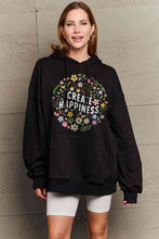 Load image into Gallery viewer, Simply Love Simply Love Full Size CREATE HAPPINESS Graphic Hoodie
