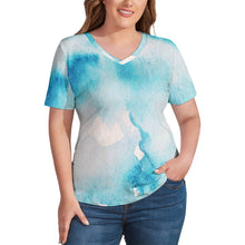 Load image into Gallery viewer, Ti Amo I love you - Exclusive Brand - Womens Plus Size V-Neck Short Sleeve Ladies T-Shirts - Sizes XL-4XL
