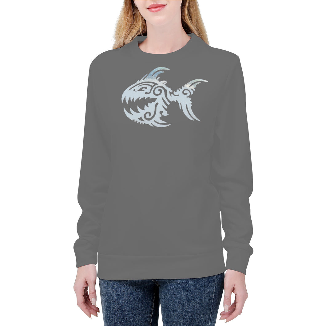 Ti Amo I love you - Exclusive Brand  - Dove Gray - Angry Fish - Women's Sweatshirt