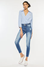 Load image into Gallery viewer, Kancan Distressed Raw Hem High Waist Jeans
