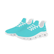 Load image into Gallery viewer, Ti Amo I love you - Exclusive Brand - Medium Turquoise Blue - Mens / Womens - Flex Control Sneakers- White Soles
