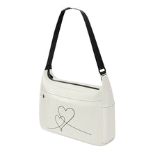 Load image into Gallery viewer, Ti Amo I love you - Exclusive Brand - Alabaster White - Double Script Heart - Journey Computer Shoulder Bag

