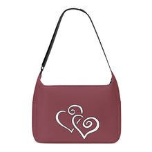 Load image into Gallery viewer, Ti Amo I love you - Exclusive Brand  - Lotus -  Double White Heart - Journey Computer Shoulder Bag
