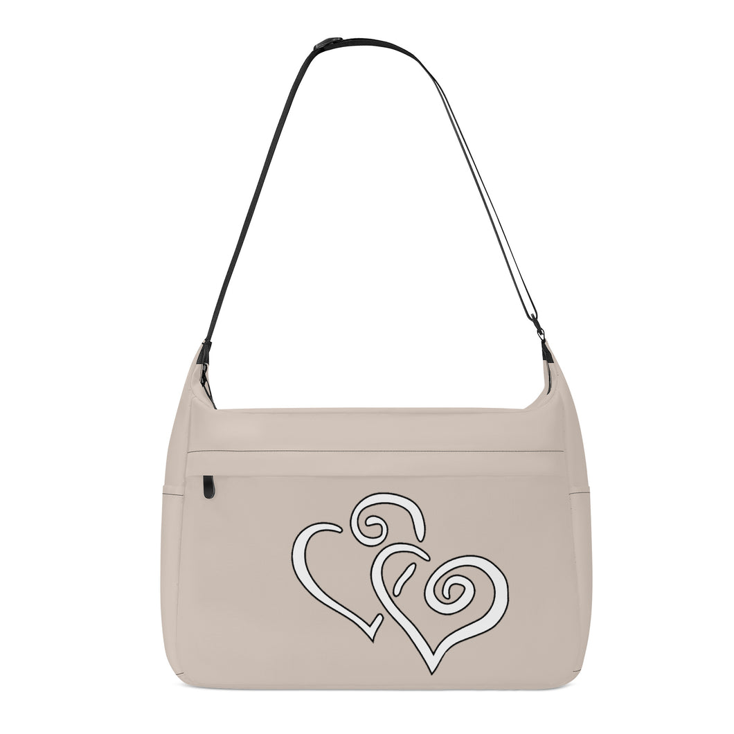 Ti Amo I love you - Exclusive Brand - Sisal - Double White Heart - Journey Computer Shoulder Bag