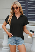 Load image into Gallery viewer, 4 Colors - Johnny Collar Short Sleeve Blouse
