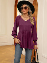 Load image into Gallery viewer, V-Neck Lantern Sleeve Blouse
