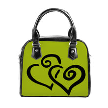 Load image into Gallery viewer, Ti Amo I love you - Exclusive Brand - Piedmont - Double Black Heart -  Shoulder Handbag
