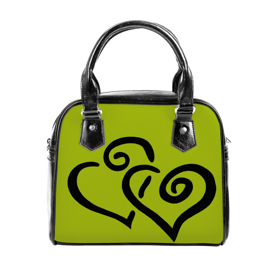 Ti Amo I love you - Exclusive Brand - Piedmont - Double Black Heart -  Shoulder Handbag