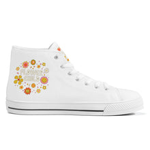 Load image into Gallery viewer, Ti Amo I love you - Exclusive Brand - High-Top Canvas Shoes - White Soles
