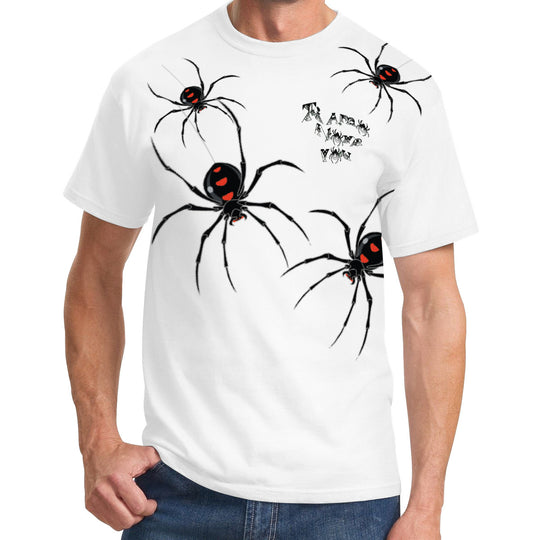 Ti Amo I love you -  Exclusive Brand  - White - Lots of Spiders - Men's  T-Shirt - Sizes XS-4XL