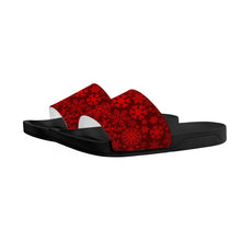 Load image into Gallery viewer, Ti Amo I love you  - Exclusive Brand - Snowflake - Womens / Children  / Youth  - Slide Sandals - Black Soles
