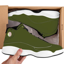 Load image into Gallery viewer, Ti Amo I love you  - Exclusive Brand  - Army Green - Mens / Womens - Unisex Basketball Shoes - Black Laces
