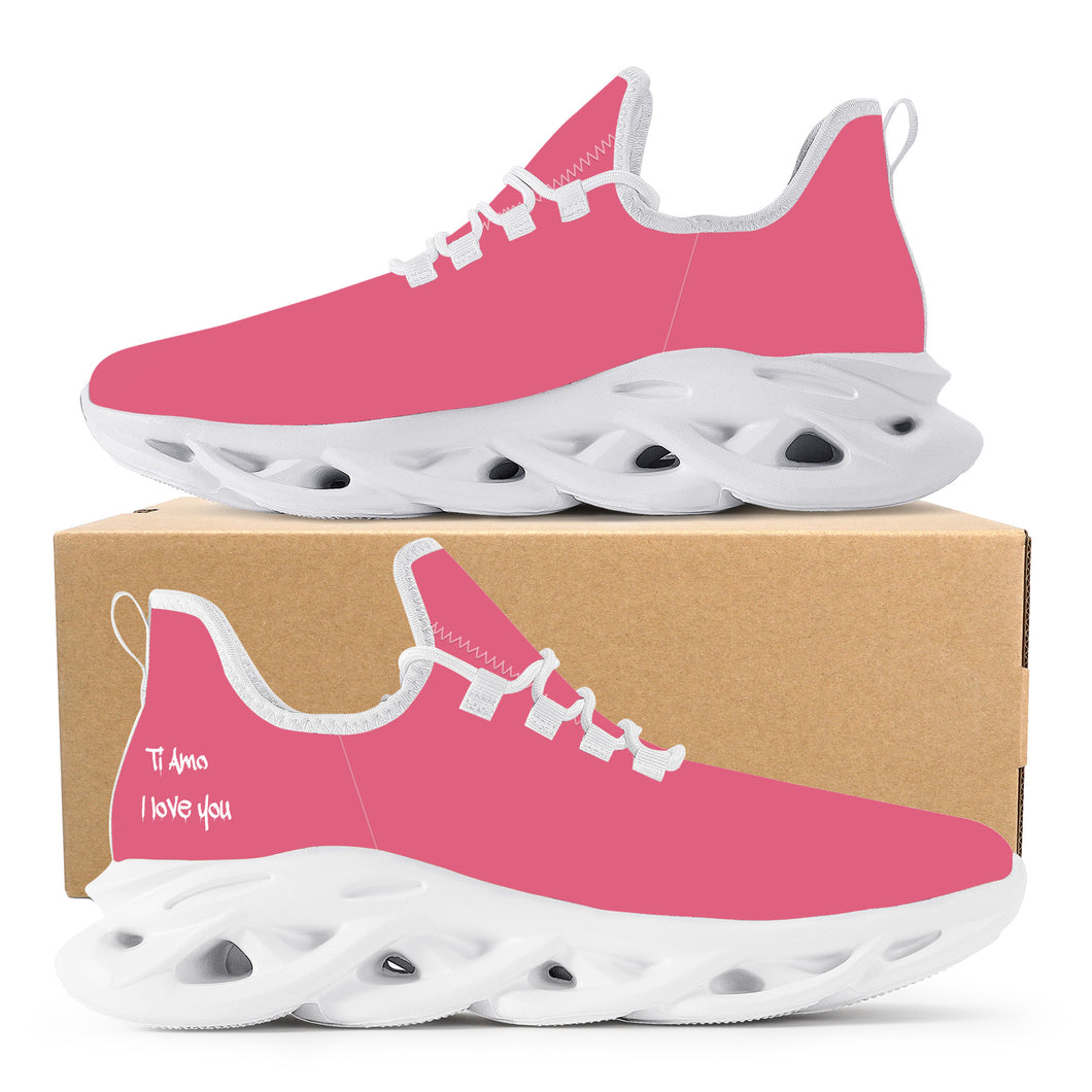 Ti Amo I love you - Exclusive Brand  - Pale Violet Red - Womens - Flex Control Sneakers- White Soles