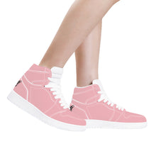 Load image into Gallery viewer, Ti Amo I love you - Exclusive Brand  - Mandys Pink - Skeleton Hands with Heart - High Top Synthetic Leather Sneaker - Ti Amo I love you
