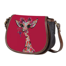 Load image into Gallery viewer, Ti Amo I love you - Exclusive Brand - Cardinal - Giraffe- Saddle Bag
