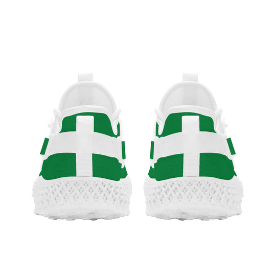 Ti Amo I love you - Exclusive Brand  - Fun Green -  Double Heart - Womens Mesh Knit Shoes - White Soles