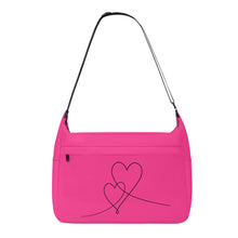 Load image into Gallery viewer, Ti Amo I love you - Exclusive Brand  - French Fushia - Double Script Heart - Journey Computer Shoulder Bag
