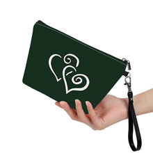 Load image into Gallery viewer, Ti Amo I love you- Exclusive Brand  - Celtic - Double White Heart - Sling Cosmetic Bag
