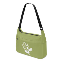 Load image into Gallery viewer, Ti Amo I love you - Exclusive Brand.- Olive Green - White Daisy -  Journey Computer Shoulder Bag
