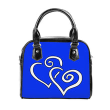 Load image into Gallery viewer, Ti Amo I love you  - Blue Blue Eyes - Double White Heart - Shoulder Handbag
