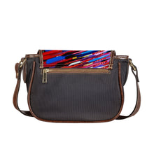 Load image into Gallery viewer, Ti Amo I love you - Exclusive Brand - Rainbow Lined Pattern  2 - Saddle Bag
