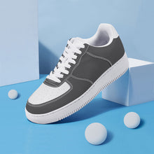 Load image into Gallery viewer, Ti Amo I love you - Exclusive Brand - Davy&#39;s Grey &amp; White - Low Top Unisex Sneakers - Sizes: Big Kids 4.5-7 / Mens 4.5-14.5 / Womens 5.5-14
