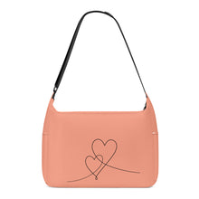 Load image into Gallery viewer, Ti Amo I love you - Exclusive Brand  - Salmon - Double Script Heart - Journey Computer Shoulder Bag
