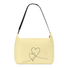 Load image into Gallery viewer, Ti Amo I love you - Exclusive Brand - Buttermilk - Double Script Heart - Journey Computer Shoulder Bag
