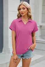 Load image into Gallery viewer, 4 Colors - Johnny Collar Short Sleeve Blouse
