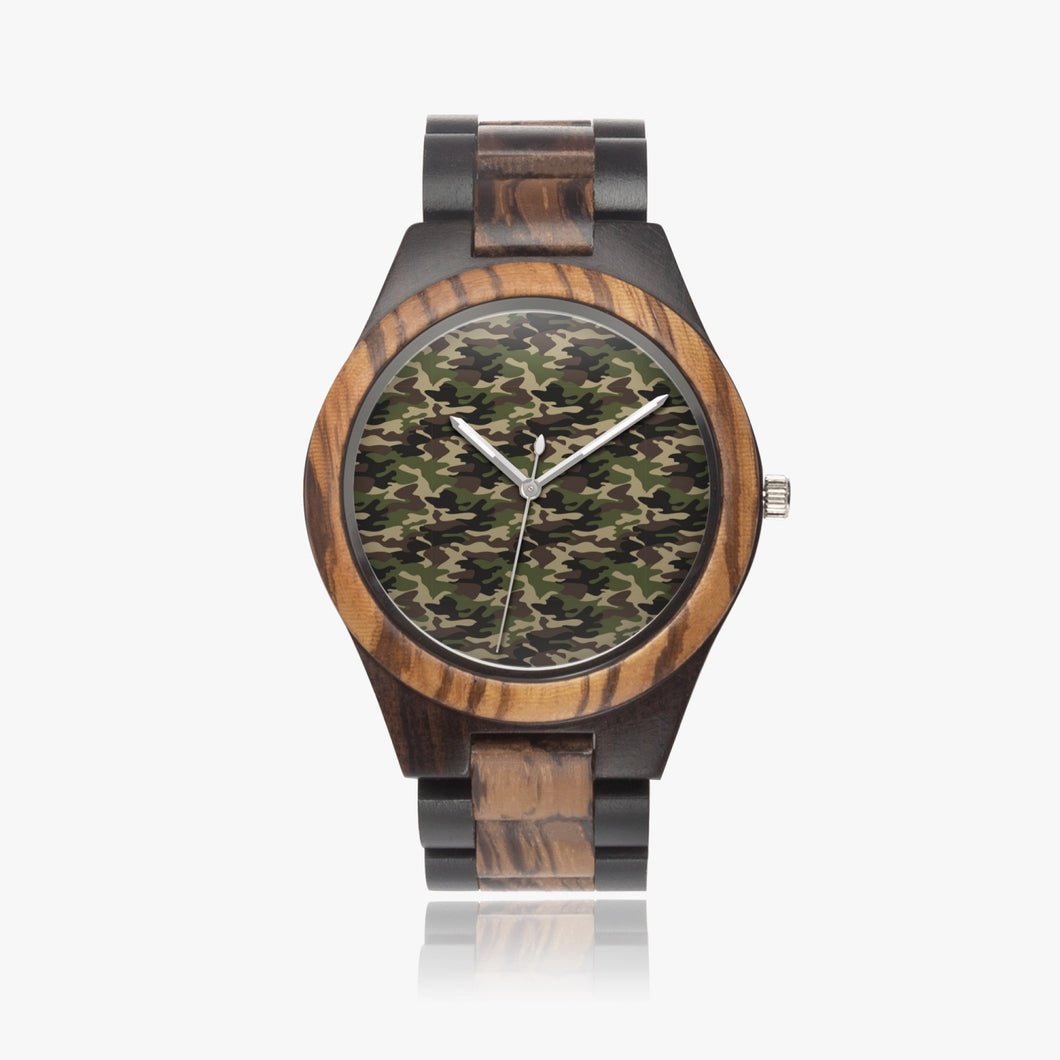 Ti Amo I love you - Exclusive Brand  - Camouflage - Indian Ebony Wooden Watch