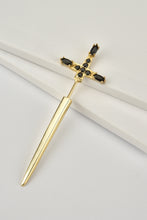 Load image into Gallery viewer, Zircon 925 Sterling Silver Sword Single Ear Jacket Earring
