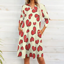 Load image into Gallery viewer, Ti Amo I love you - Exclusive Brand - 7-Point Long Sleeved Dress
