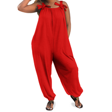 Load image into Gallery viewer, Ti Amo I love you- Exclusive Brand - Cornell Red - Jumpsuit with Suspender
