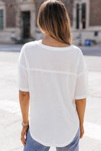 Load image into Gallery viewer, Waffle-Knit V-Neck Dropped Shoulder Blouse - Ti Amo I love you
