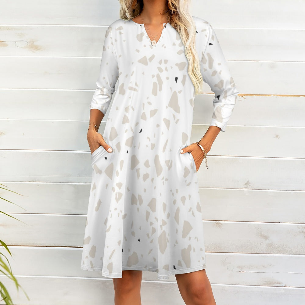 Ti Amo I love you - Exclusive Brand - 7-Point Long Sleeved Dress