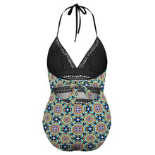 Load image into Gallery viewer, Ti Amo I love you - Exclusive Brand - Geometric Pattern - Plus Size Swimsuit
